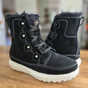 Project Cloud Leonora Women's Black Snow Boots Memory Foam Size 6